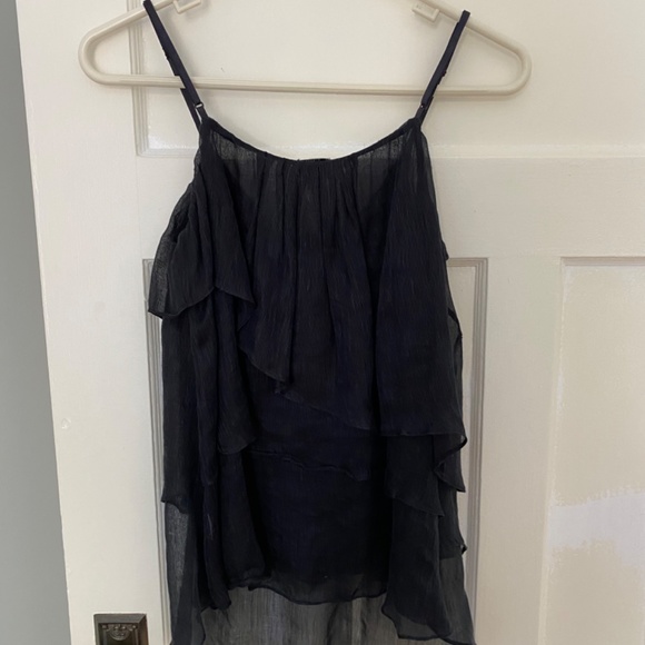 Great Condition | Aritzia Wilfred Black Ruffle Top - Picture 4 of 4